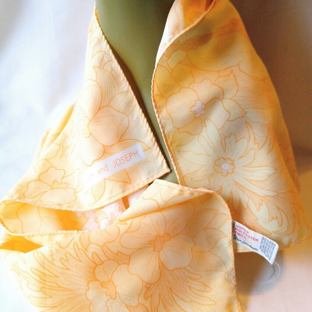 WATERFALL Light Peach Vintage Scarf-Jaleh & Joseph